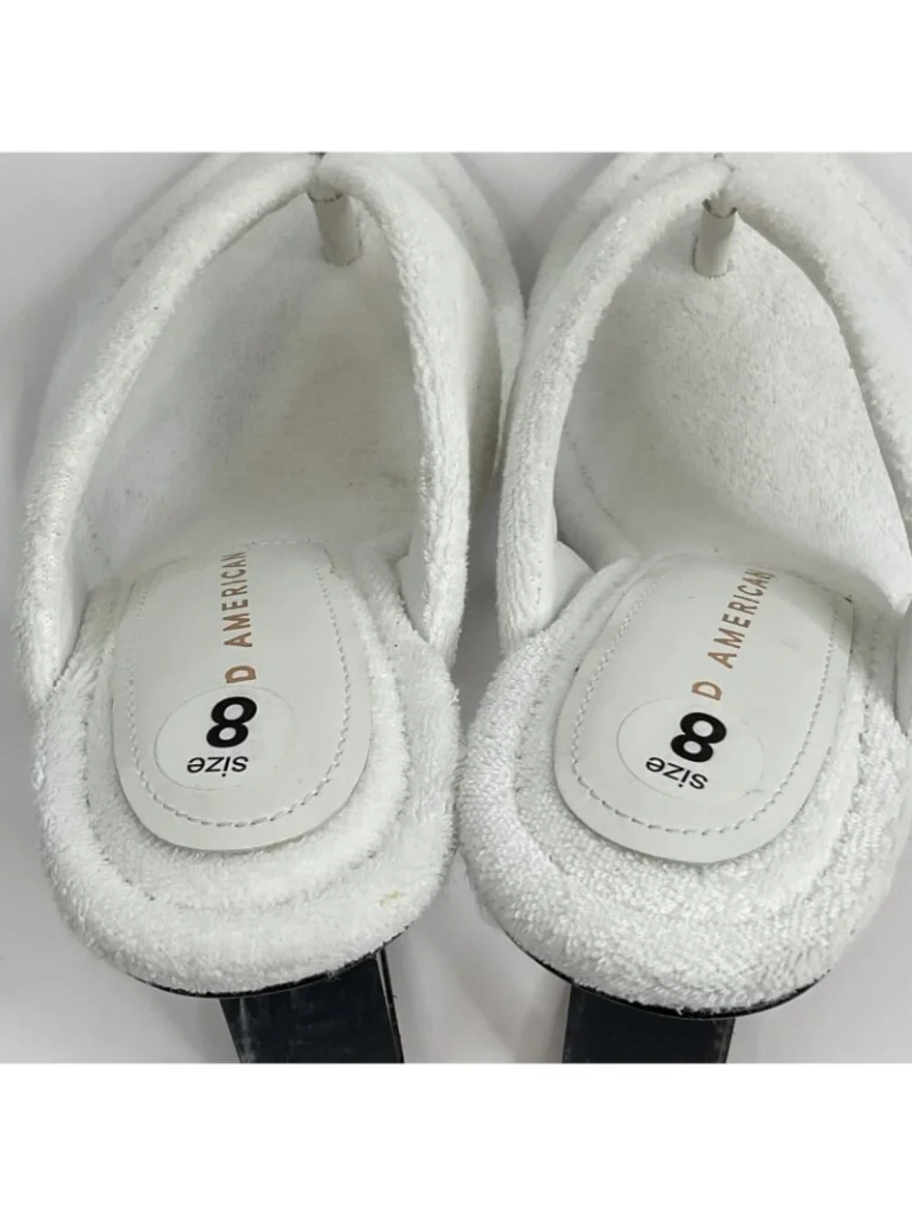 Good American Heels Womens Sz 8 White Terry Cloth Cinder F*cking Rella $260 Nwb